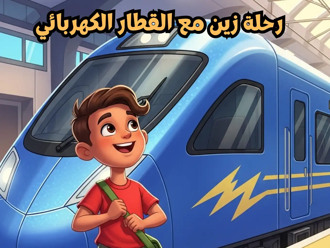 رحلة زين مع القطار الكهربائي - قصه قصيره عن الشجاعه