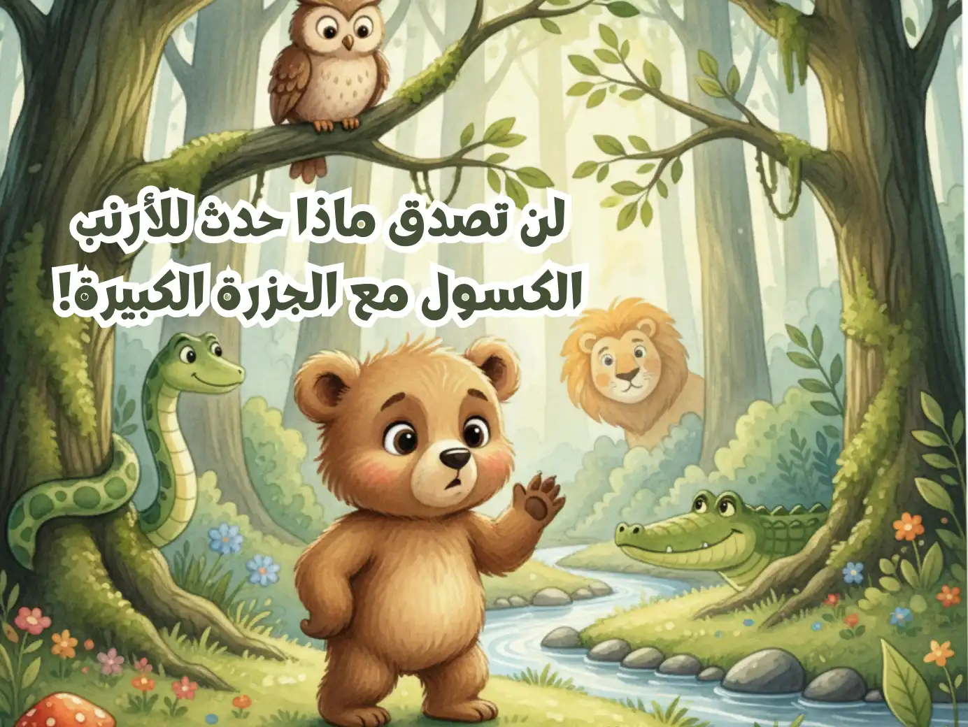 ماذا واجه الدب الصغير في رحلته العجيبة إلى الغابة؟