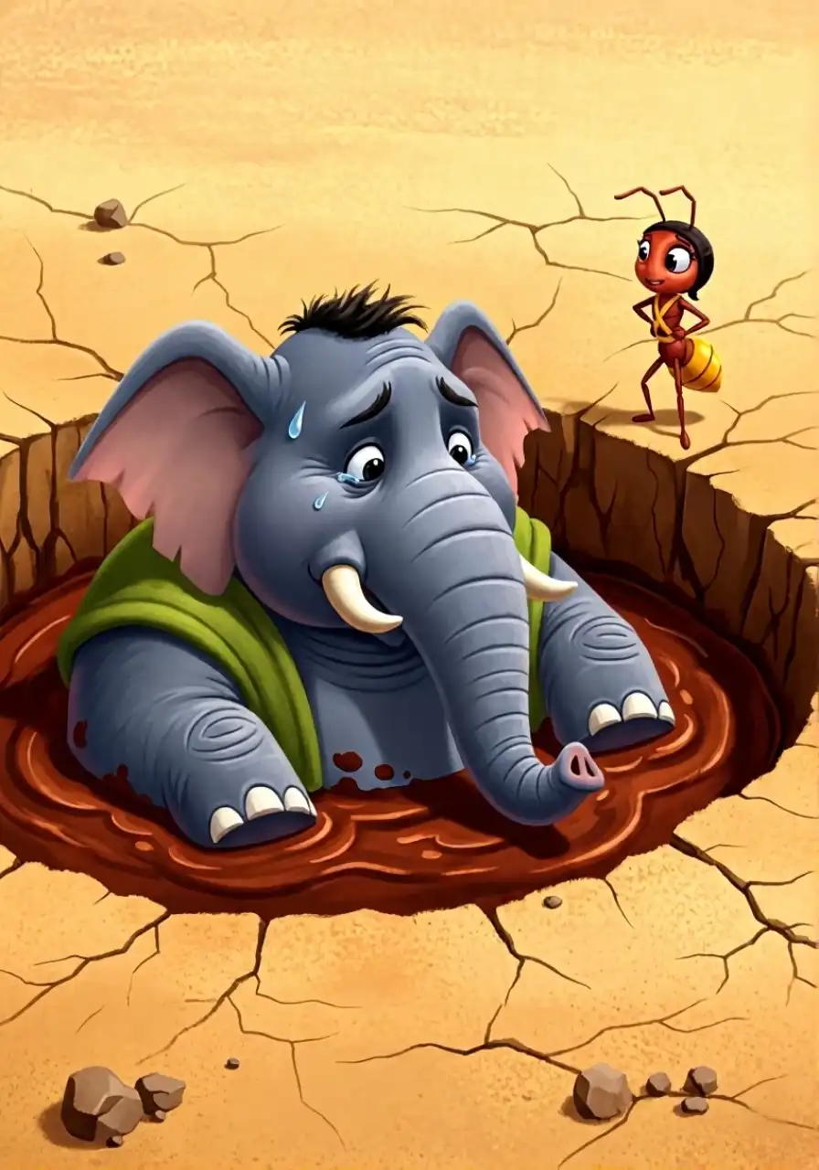 كيف أنقذت نملة صغيرة فيلًا كبيرًا - قصص مصورة للأطفال سن 6