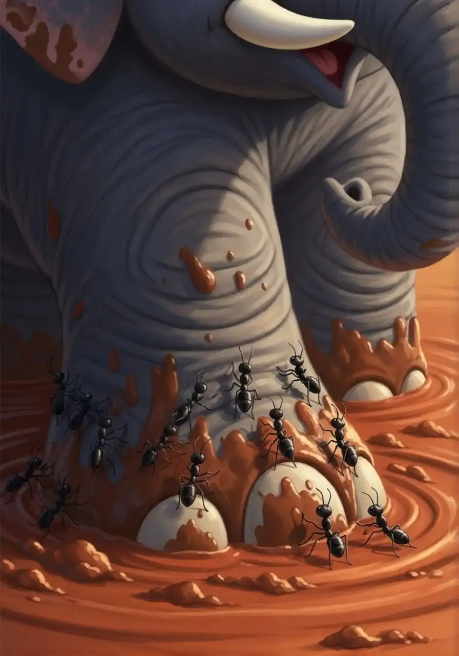 كيف أنقذت نملة صغيرة فيلًا كبيرًا - قصص مصورة للأطفال سن 6